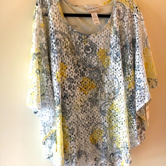 Alfred Dunner Tops - Alfred Dunner 2X summer lace blouse 2 layers